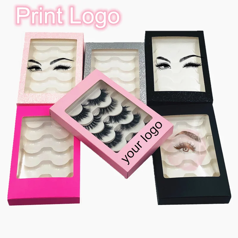 

25mm mink box wholesale 10/20/30/50 pcs paper false eyelash packaging box with tray lash boxes packaging custom logo faux cils