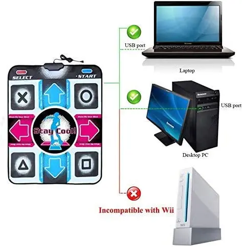 USB Dance Mat Dancing Step Dancing Mat Dance Pad Dancer Blanket Equipment Non-Slip Foot Print Mat Compatible For PC Laptop
USB Dance Mat Dancing Step Dancing Mat Dance Pad Dancer Blanket Equipment Non-Slip Foot Print Mat Compatible For PC Laptop