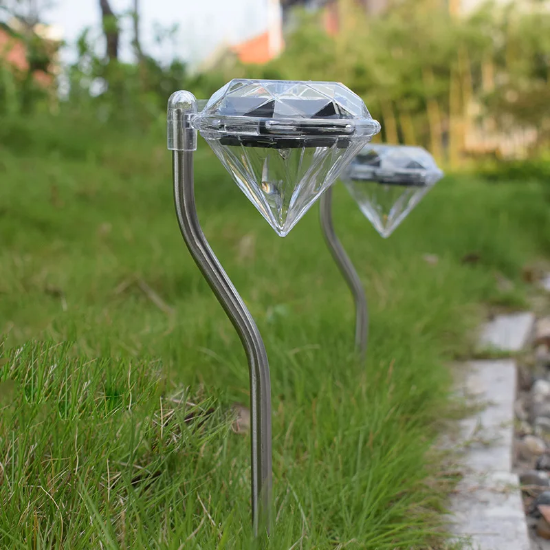 Светодиодный светильник солнечный садовый уличный газонный бриллиантами