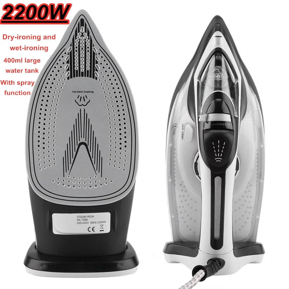 220V 2200W Железный Электрический паровой утюг сухой мокрой гладильная Plancha пар Para Ropa