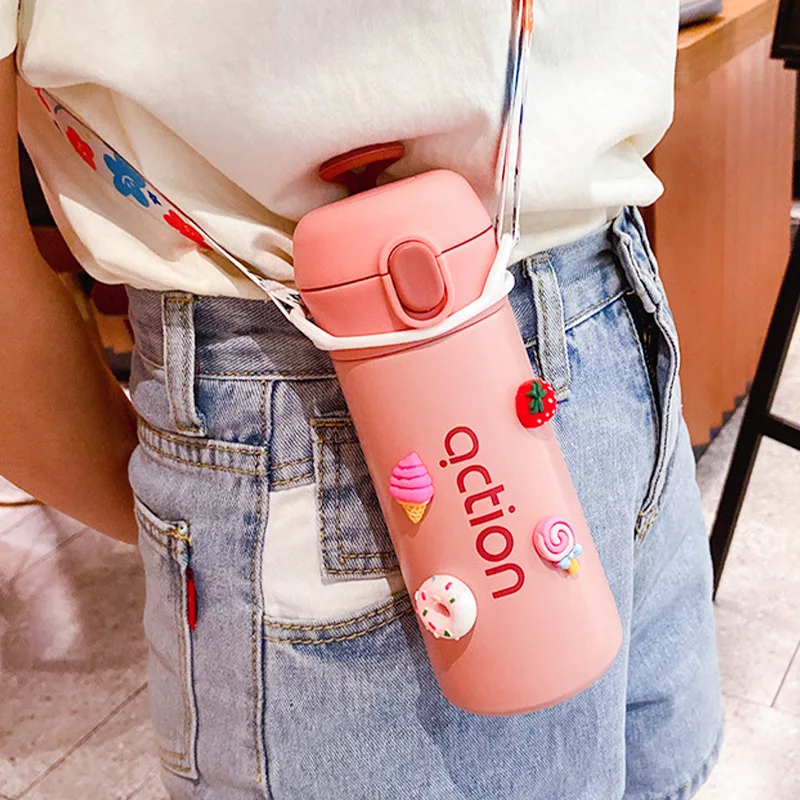 Strap Large Capacity Thermos Cup Simple Fashion Sticker Water Cup Children's Anti-fall Bounce Cup Water Bottle
Strap Large Capacity Thermos Cup Simple Fashion Sticker Water Cup Children's Anti-fall Bounce Cup Water Bottle