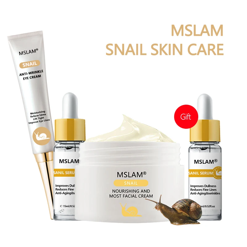 Facial Skin Care Set Snail Collagen Face Serum Cream Eye Cream Anti Wrinkle Anti Aging Nourishing Serum Collagen Whitening Cream
Facial Skin Care Set Snail Collagen Face Serum Cream Eye Cream Anti Wrinkle Anti Aging Nourishing Serum Collagen Whitening Cream