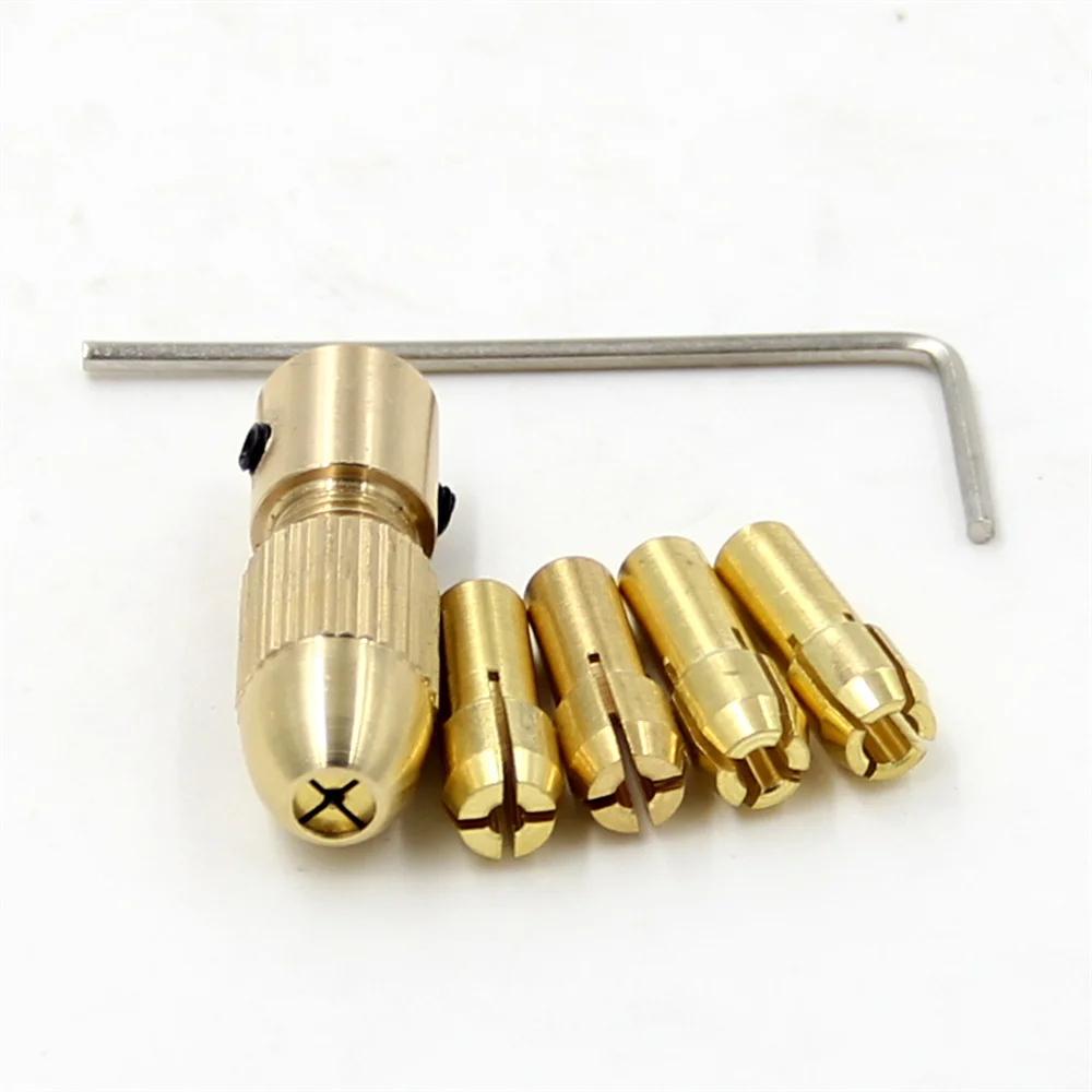 6 шт 1 0-3 0 мм латунь центральной оси сверлильный патрон Набор маленький ручной