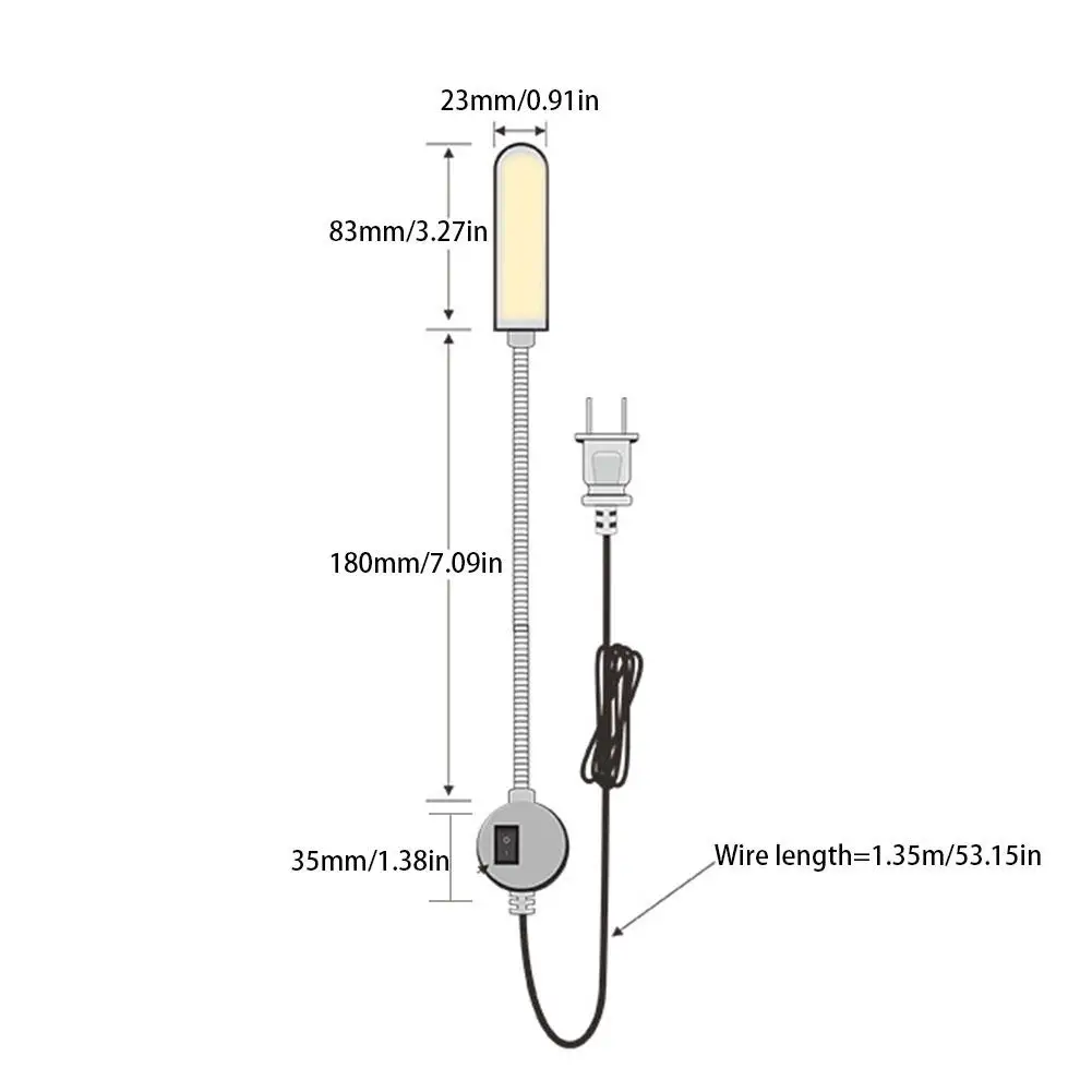 6W COB Lamp Bead Portable Sewing Machine Light LED Light Magnetic Mounting Base Gooseneck Lamp For All Sewing Machine Lighting
6W COB Lamp Bead Portable Sewing Machine Light LED Light Magnetic Mounting Base Gooseneck Lamp For All Sewing Machine Lighting