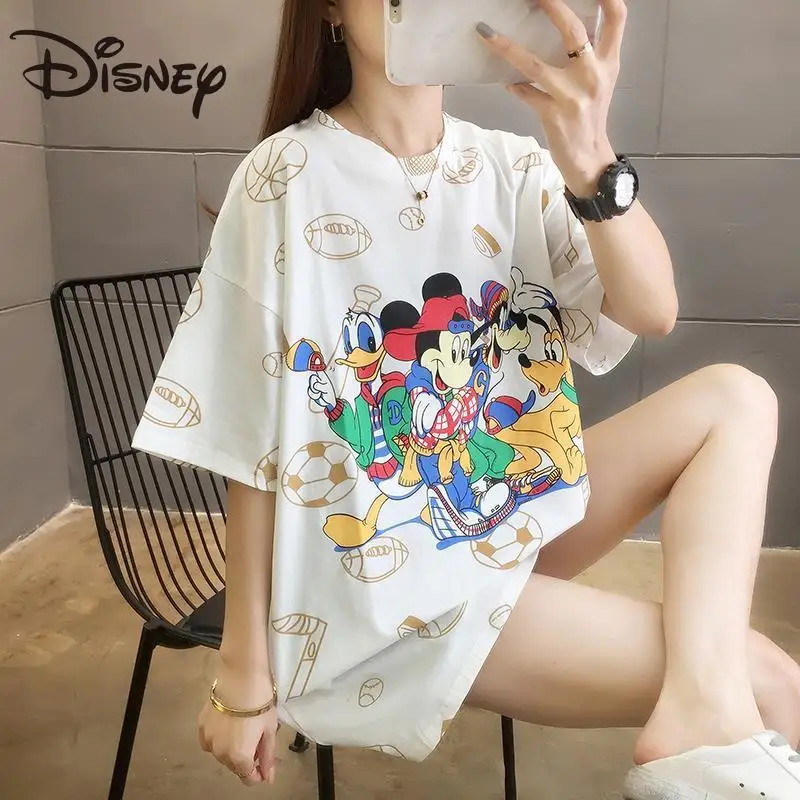 Disney Korean Style Summer Super Popular Half Sleeve Mid-Length Women's Top Cartoon Mickey Series Cotton Short Sleeve T-shirt
Disney Korean Style Summer Super Popular Half Sleeve Mid-Length Women's Top Cartoon Mickey Series Cotton Short Sleeve T-shirt
