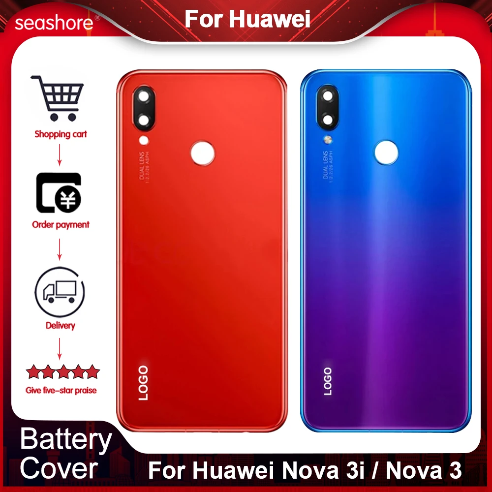 Оригинальная крышка аккумулятора для Huawei Nova 3, крышка аккумулятора для Huawei Nova 3i, задняя крышка корпуса, запасные части
Оригинальная крышка аккумулятора для Huawei Nova 3, крышка аккумулятора для Huawei Nova 3i, задняя крышка корпуса, запасные части