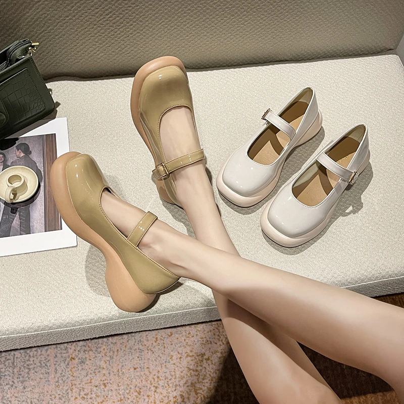 2021 Summer Flat Platform Shoes Retro Mary Jane Shoes For Women Patent Leather Buckle Strap Boats Single Shoe Casual Loafers
2021 Summer Flat Platform Shoes Retro Mary Jane Shoes For Women Patent Leather Buckle Strap Boats Single Shoe Casual Loafers