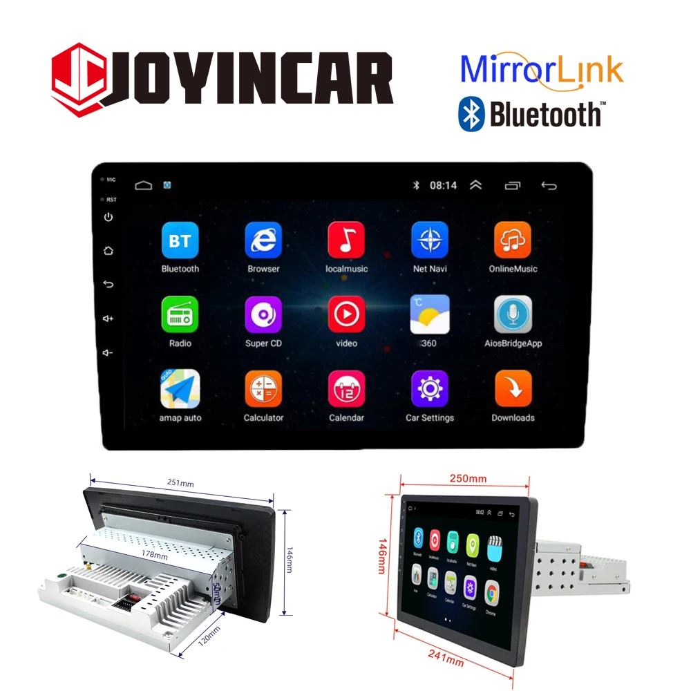 JOYINCAR 1Din Android 10 Car Radio Multimedia Player 10.1“ Touch Screen Autoraido GPS Navigation Bluetooth WiFi Stereo MP5 Play
JOYINCAR 1Din Android 10 Car Radio Multimedia Player 10.1“ Touch Screen Autoraido GPS Navigation Bluetooth WiFi Stereo MP5 Play