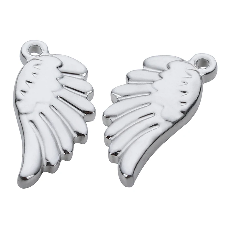 10pcs Stainless Steel Silver Color Angel Wing Charms Pendants Fit Women Girls Leather Long Chian Necklace DIY Jewelry Making
10pcs Stainless Steel Silver Color Angel Wing Charms Pendants Fit Women Girls Leather Long Chian Necklace DIY Jewelry Making