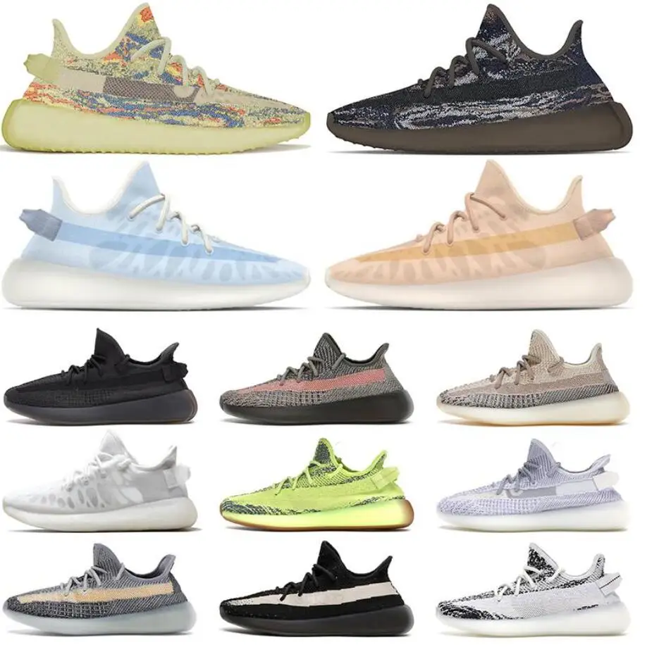 

Black Static Reflective Kanye West Men Running Women Sneaker Clay Glow Cloud White Yecheil Synth Cinder Designer Trianers Shoes