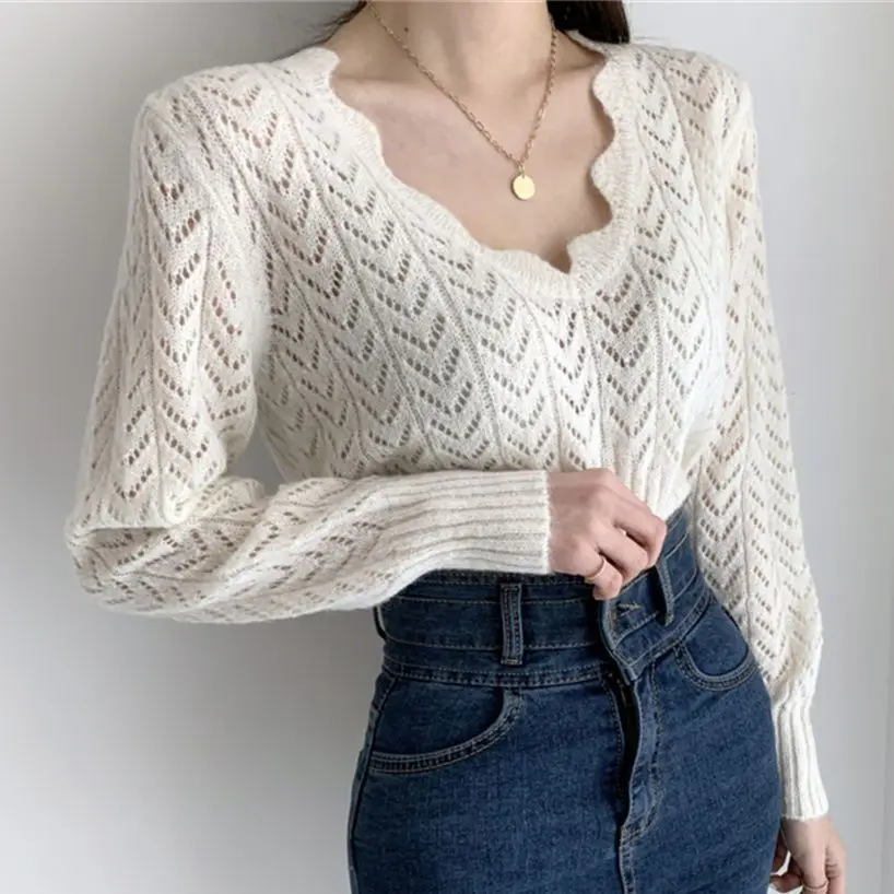 Alien Kitty High Waist Sexy Hollow Out Knitted Jumpers Women V-Neck Casual All Match 2022 Warm Streetwear Soft Spring Sweaters
Alien Kitty High Waist Sexy Hollow Out Knitted Jumpers Women V-Neck Casual All Match 2022 Warm Streetwear Soft Spring Sweaters