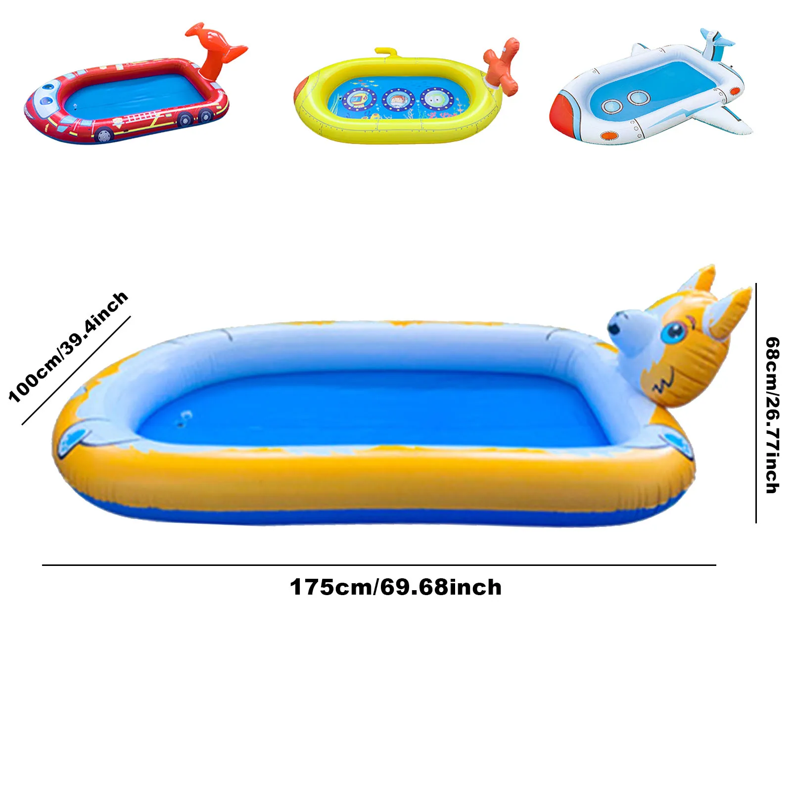 Rectangular Inflatable Sprinkler Swimming Pool Paddling Pool Bathing Outdoor Summer Swimming Pool For Kids 3 In 1 Family Sized
Rectangular Inflatable Sprinkler Swimming Pool Paddling Pool Bathing Outdoor Summer Swimming Pool For Kids 3 In 1 Family Sized