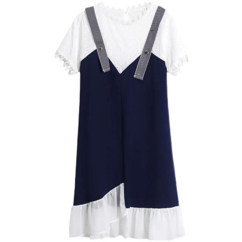 Splicing Fake Two Ruffles Vestidos Elegant Pastel Trendy Ukraine Embroidery Hollow Out Korean Plus Size Summer Mini Dress Women
Splicing Fake Two Ruffles Vestidos Elegant Pastel Trendy Ukraine Embroidery Hollow Out Korean Plus Size Summer Mini Dress Women