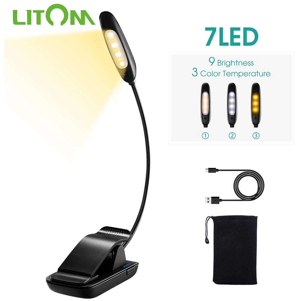 LITOM Foldable Book Reading Light 7 LED USB Rechargeable Table Lamp With Clip 9 Lighting Modes Eye Protection Desk Night Lamp
LITOM Foldable Book Reading Light 7 LED USB Rechargeable Table Lamp With Clip 9 Lighting Modes Eye Protection Desk Night Lamp