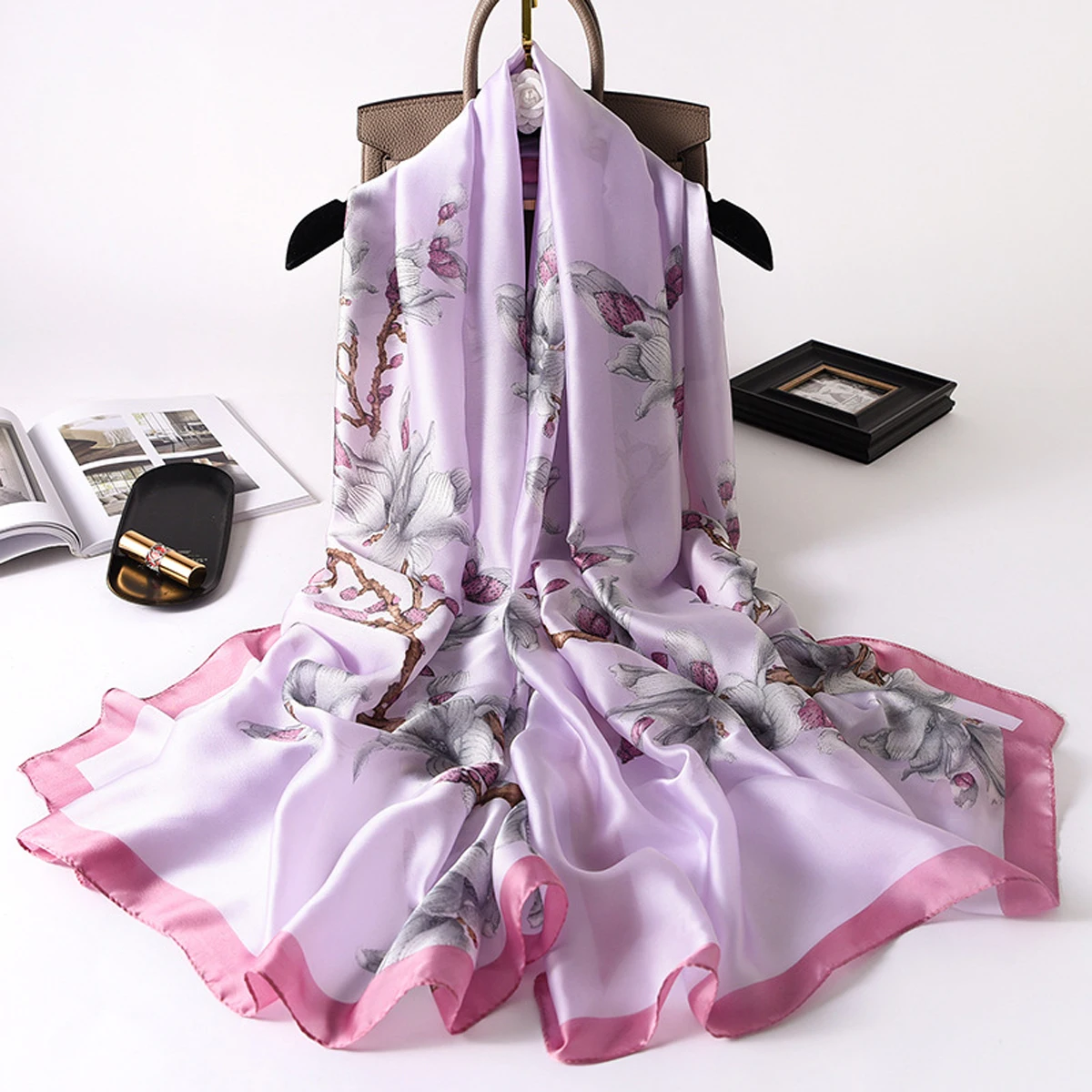 4 colors silk scarf fashion brand new europe america flower pattern 90*180cm carves for women air conditioner warmer
4 colors silk scarf fashion brand new europe america flower pattern 90*180cm carves for women air conditioner warmer