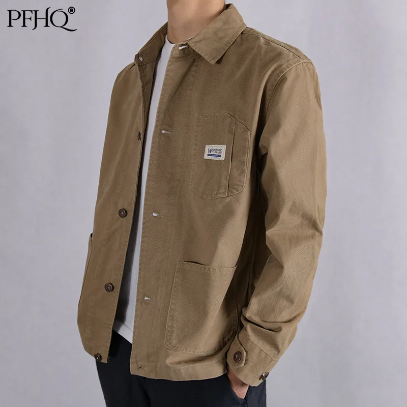 PFHQ 2021 New Men Fashion Loose Solid Color Lapel Single breasted Casual Cotton Japanese Retro Shirt Autumn and winter 21D8861
PFHQ 2021 New Men Fashion Loose Solid Color Lapel Single breasted Casual Cotton Japanese Retro Shirt Autumn and winter 21D8861