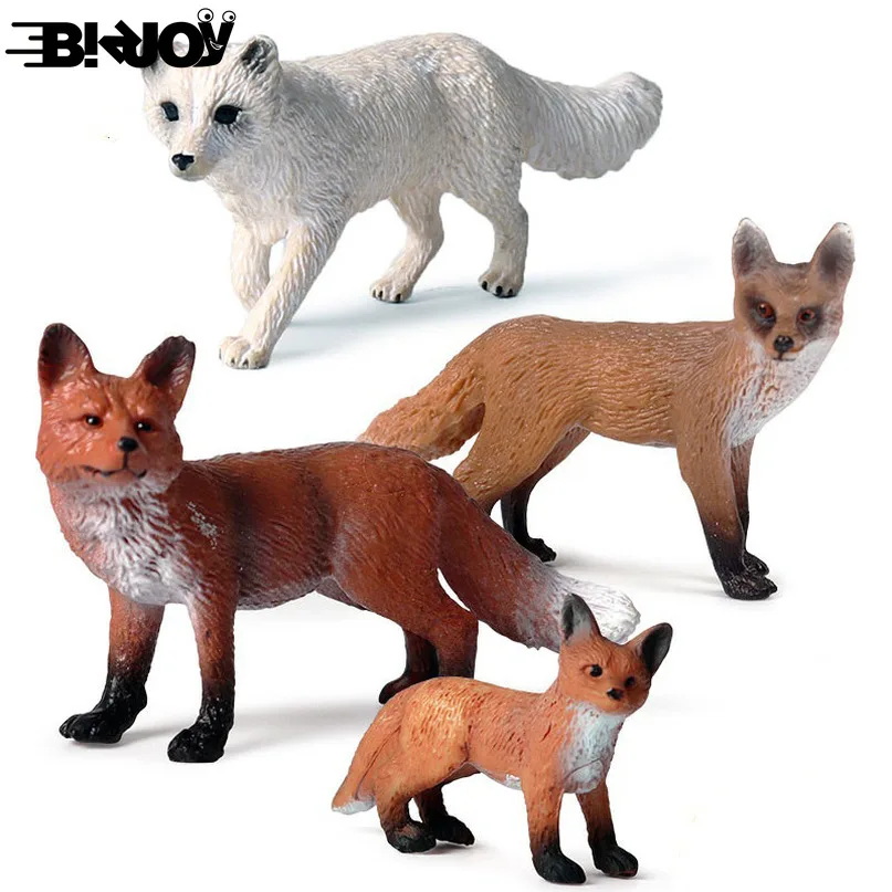 

Lifelike Wild Animal Model Fox Figure Education Toy Red Foxes Cub Toys for Children Figurine Kids Gift