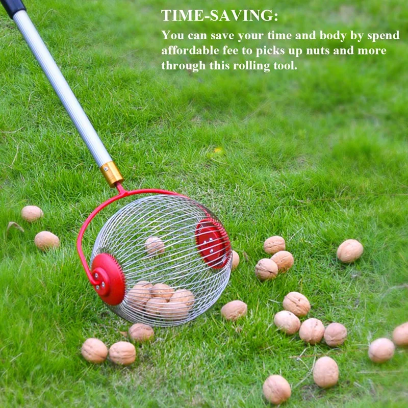 Rolling Nut Harvester Ball Picker Stainless Steel Adjustable Nut Gatherer Adjustable Collect Walnuts Pecans Crab Apples
Rolling Nut Harvester Ball Picker Stainless Steel Adjustable Nut Gatherer Adjustable Collect Walnuts Pecans Crab Apples