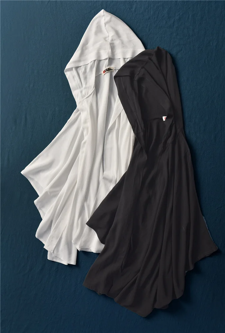 Summer Autumn Casual Hoodied White Black Loose Women Coat Jl-bxf2411
Summer Autumn Casual Hoodied White Black Loose Women Coat Jl-bxf2411