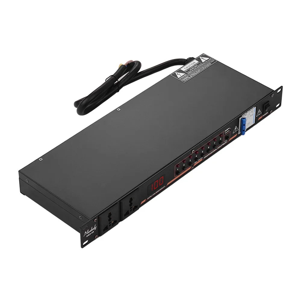 Muslady DB2-02 10-outlet Rack Mount Power Sequence Controller Conditioner Surge Protector Power Supply Regulator LED Display
Muslady DB2-02 10-outlet Rack Mount Power Sequence Controller Conditioner Surge Protector Power Supply Regulator LED Display