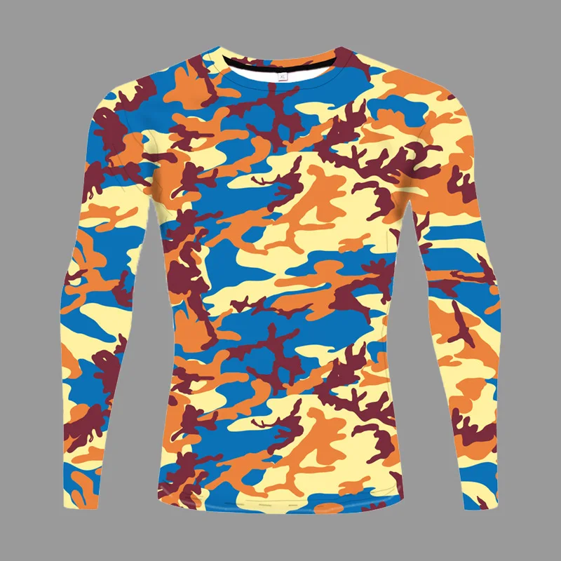 Мужская облегающая футболка с длинным рукавом, камуфляжная футболка для тренировок на открытом воздухе и фитнеса, размеры до 4XL, 2022 
Мужская облегающая футболка с длинным рукавом, камуфляжная футболка для тренировок на открытом воздухе и фитнеса, размеры до 4XL, 2022