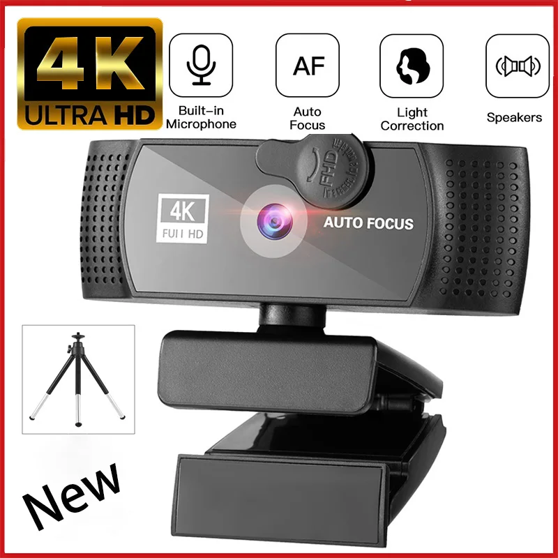 New Webcam 4K Autofoucs Web Camera 1080P Computer USB Webcams 2K WebCamera with Microphone Mini Camera Cover for Youtobe Sailvde
New Webcam 4K Autofoucs Web Camera 1080P Computer USB Webcams 2K WebCamera with Microphone Mini Camera Cover for Youtobe Sailvde