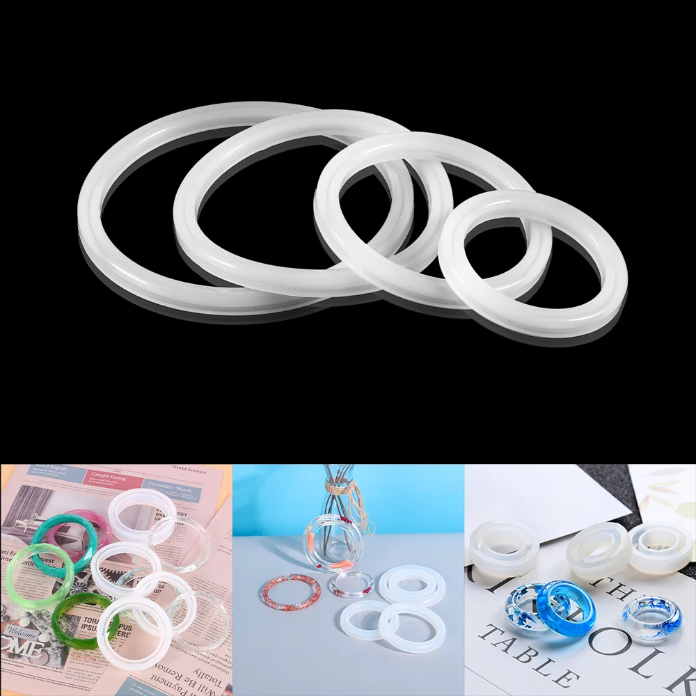 1 шт., силиконовая форма для браслета, 4 размера 
1 шт., силиконовая форма для браслета, 4 размера