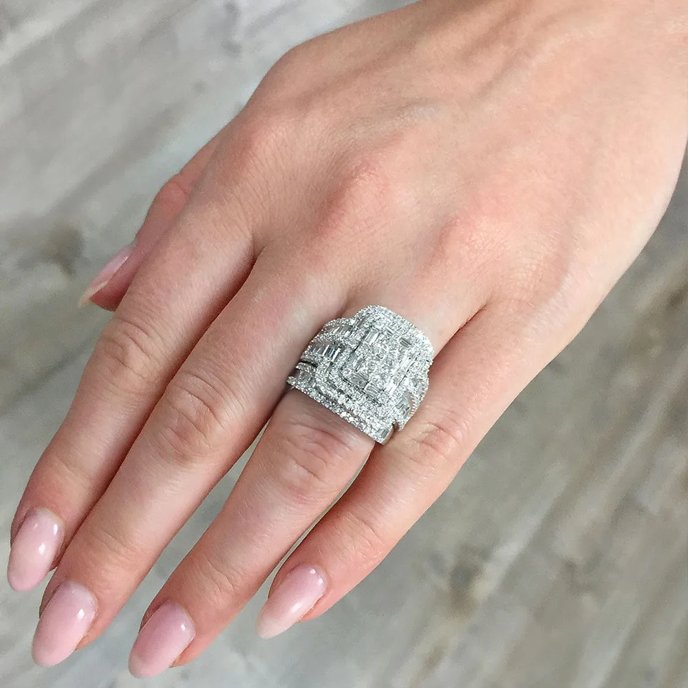 Charm Female White Crystal Stone Ring Set Luxury Big Silver Color Wedding Rings For Women Vintage Bridal Square Engagement Ring
Charm Female White Crystal Stone Ring Set Luxury Big Silver Color Wedding Rings For Women Vintage Bridal Square Engagement Ring