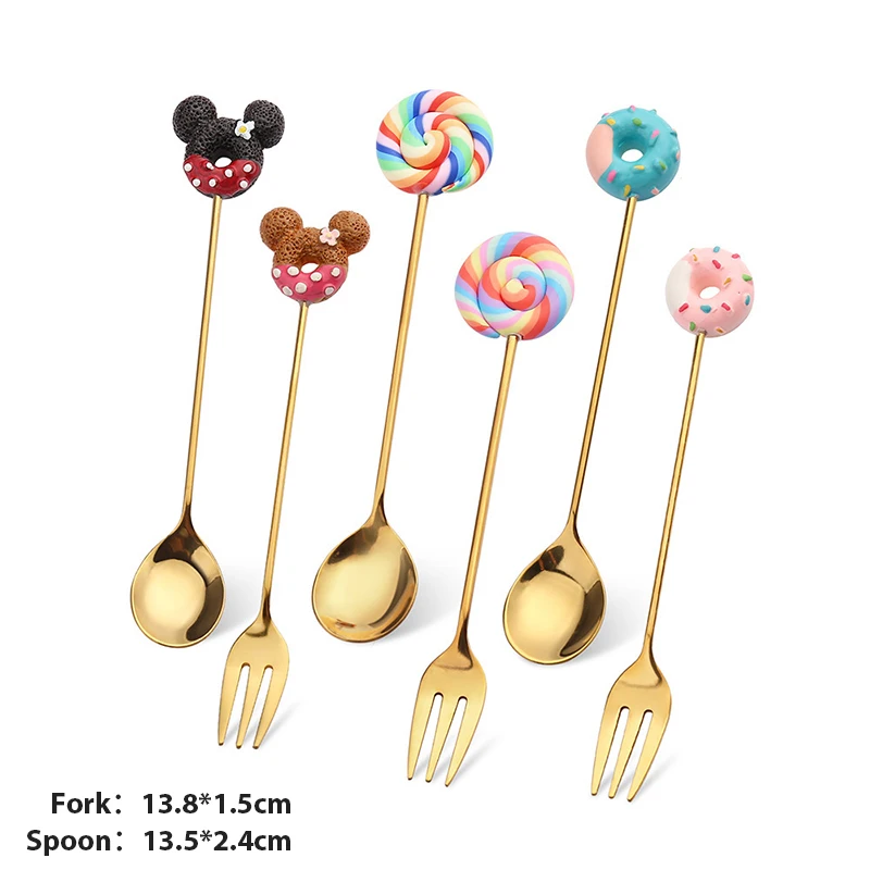 1PCS Stainless Steel Donuts Spoon Forks Milk Coffee Spoons Dessert Cutlery Spoon Gold Kitchen Accessories
1PCS Stainless Steel Donuts Spoon Forks Milk Coffee Spoons Dessert Cutlery Spoon Gold Kitchen Accessories