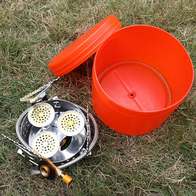 9000W High Power Camping Stove Portable Three Core Head Camp Stove with Steel Braided Hose Windproof Camping Gas Stove
9000W High Power Camping Stove Portable Three Core Head Camp Stove with Steel Braided Hose Windproof Camping Gas Stove