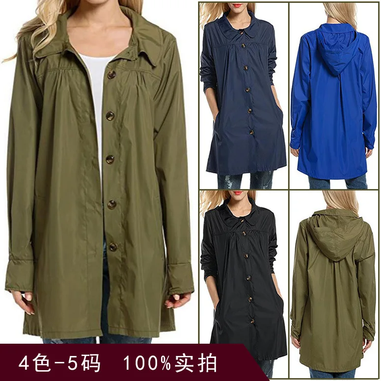 Women's Raincoat Jacket Coat long Jacket spring autumn Long Windbreaker Waterproof sports Hiking Loose Jacket Coat
Women's Raincoat Jacket Coat long Jacket spring autumn Long Windbreaker Waterproof sports Hiking Loose Jacket Coat