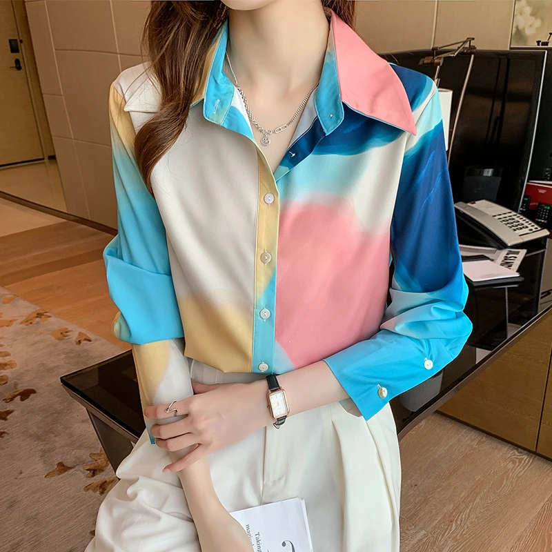 Chiffon Women's Blouse Polo Girl's Shirt Spring Autumn Clothing Casual Fashion Print Long Sleeve Top Lady Blusas Houthion
Chiffon Women's Blouse Polo Girl's Shirt Spring Autumn Clothing Casual Fashion Print Long Sleeve Top Lady Blusas Houthion
