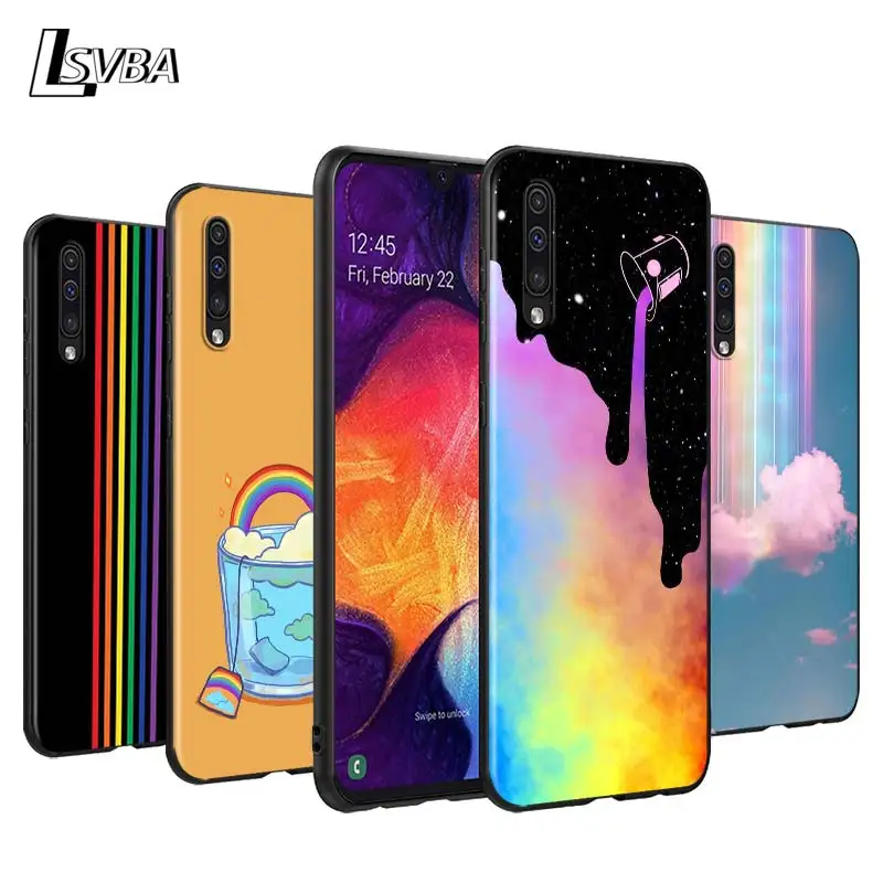 Fashion Rainbow Art Back Silicone Phone Case for Samsung Galaxy A90 A80 A70S A60 A50S A40 A20E A20 A10S Soft Black Cover
Fashion Rainbow Art Back Silicone Phone Case for Samsung Galaxy A90 A80 A70S A60 A50S A40 A20E A20 A10S Soft Black Cover