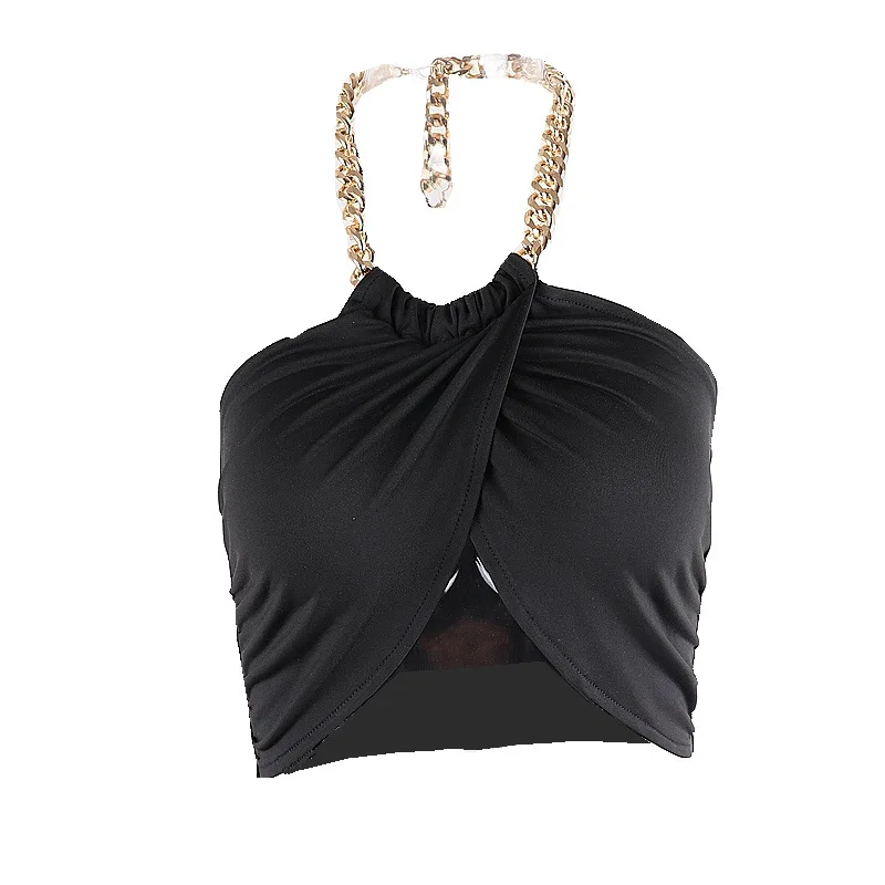 Momoland Sexy Metal Chain Hanging Neck Wrapped Chest Female Tank Top Women Aesthetic Y2K E-Girl Backless Camis Sleeveless Club
Momoland Sexy Metal Chain Hanging Neck Wrapped Chest Female Tank Top Women Aesthetic Y2K E-Girl Backless Camis Sleeveless Club