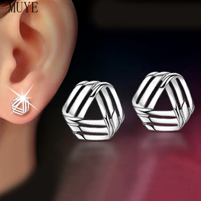 MUYE Wholesale 925 Sterling Silver Stud Earrings for Women's Girl's Charm Fine Jewelry Party Gift
MUYE Wholesale 925 Sterling Silver Stud Earrings for Women's Girl's Charm Fine Jewelry Party Gift