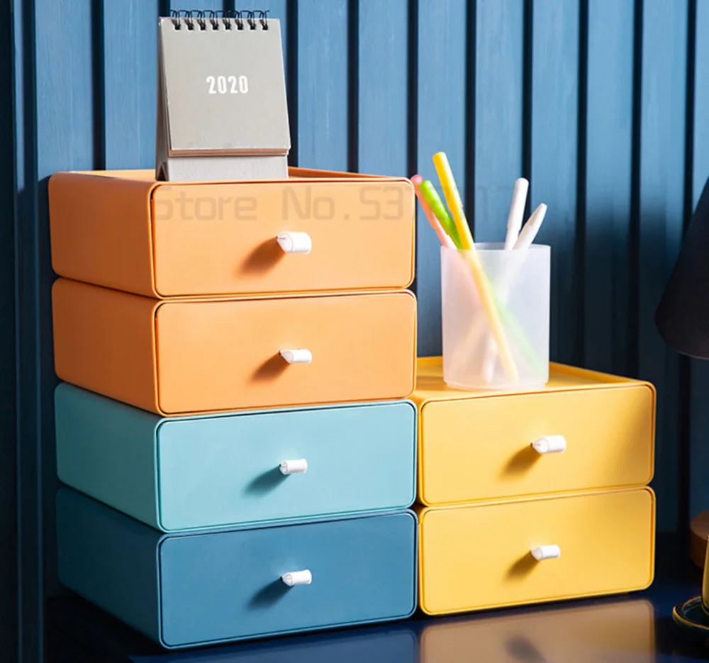 Drawer type storage box office desk student dormitory stationery sorting box desk shelf
Drawer type storage box office desk student dormitory stationery sorting box desk shelf