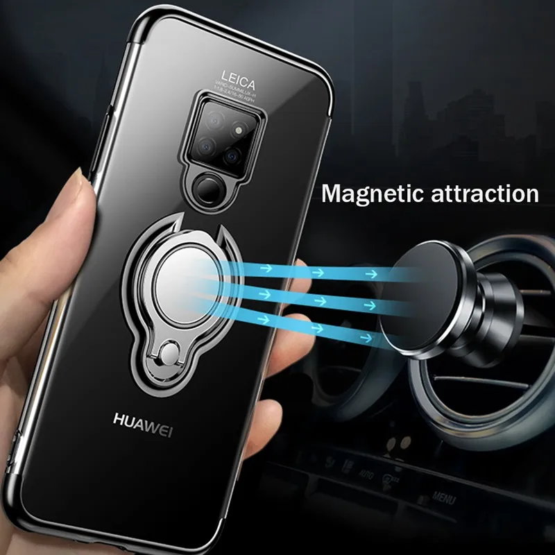 For Huawei P20 lite P30 P20 Pro P30 Case Metal Ring Holder Magnetic Silicone Case For Huawei Mate 20 30 Pro Cover Fundas
For Huawei P20 lite P30 P20 Pro P30 Case Metal Ring Holder Magnetic Silicone Case For Huawei Mate 20 30 Pro Cover Fundas
