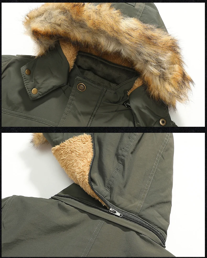 Casual Winter Jacket Men Fur Collar Warm Coat Mens Outdoor Waterproof Jacket Multi-pockets Cargo Jackets Men Fleece Windbreakers
Casual Winter Jacket Men Fur Collar Warm Coat Mens Outdoor Waterproof Jacket Multi-pockets Cargo Jackets Men Fleece Windbreakers