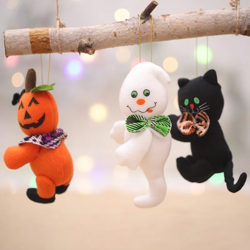 Lovely Halloween Decorations Plush Dolls Ghosts Black Cat Hanging Ornament Children's Gift Toy Halloween Party Decor
Lovely Halloween Decorations Plush Dolls Ghosts Black Cat Hanging Ornament Children's Gift Toy Halloween Party Decor