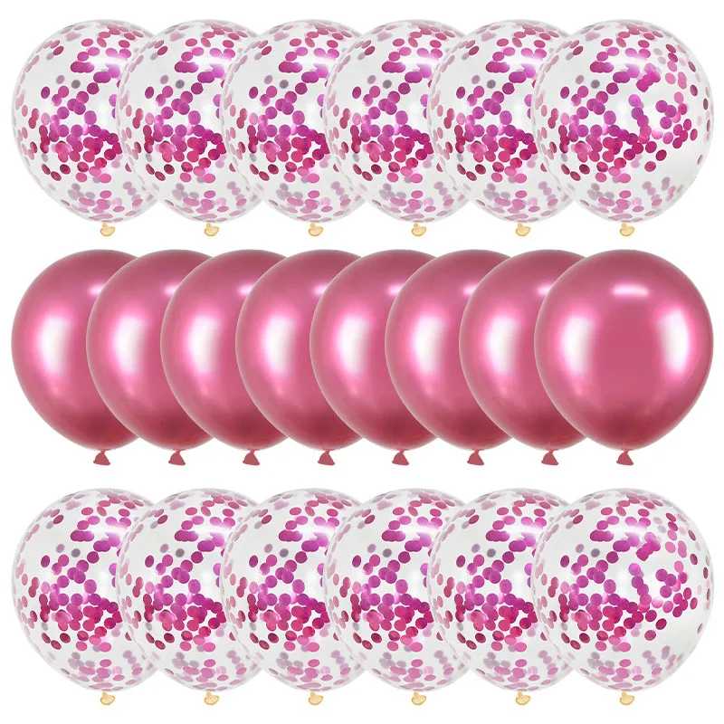 20 шт шар цвета розового золота набор конфетти металлические шары на день