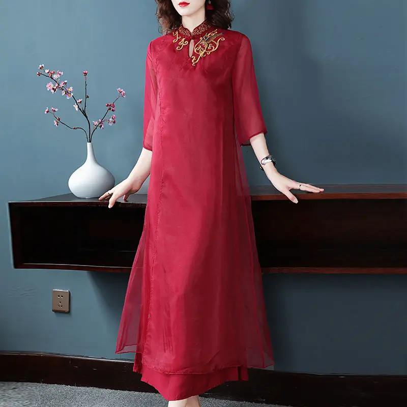 Fairy Dress Feminine Temperament Show Thin Celebrity Medium Length Summer Chinese Style National Women's Chiffon Skirt Vestido
Fairy Dress Feminine Temperament Show Thin Celebrity Medium Length Summer Chinese Style National Women's Chiffon Skirt Vestido