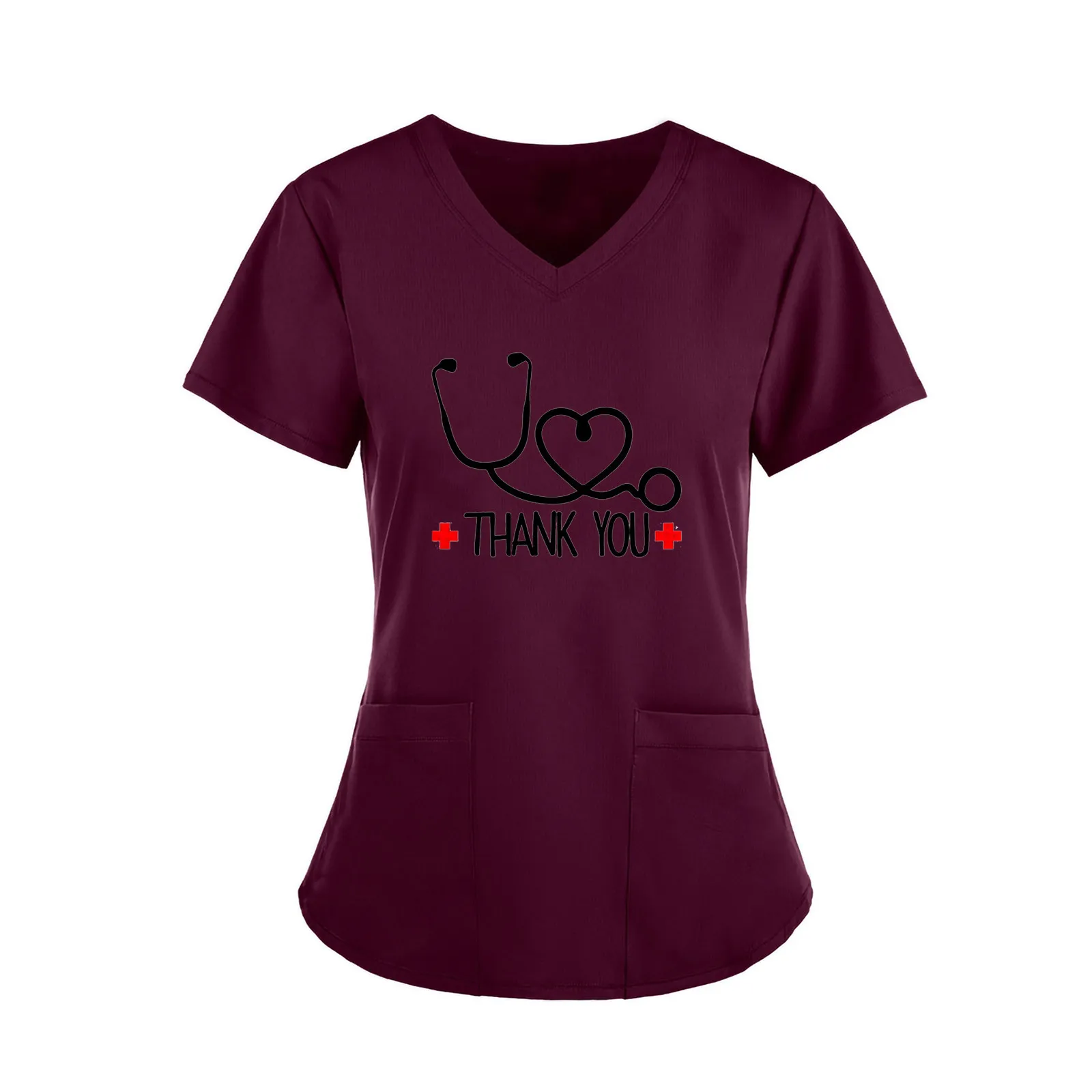 Women's short sleeve V-neck nurse uniform nurse top Uniform Solid Color Pocket Blouse Females nurse work clothes costume M*
Women's short sleeve V-neck nurse uniform nurse top Uniform Solid Color Pocket Blouse Females nurse work clothes costume M*