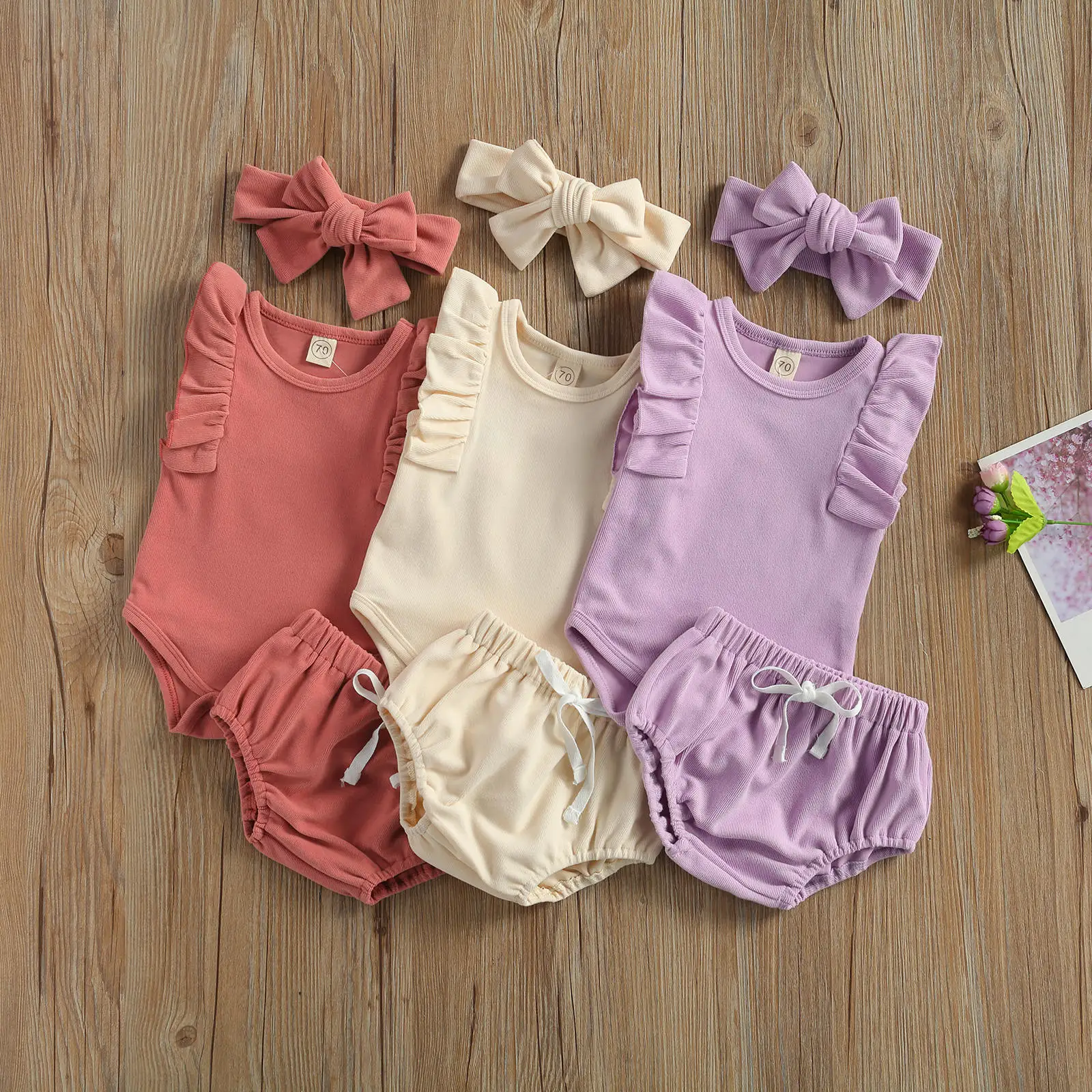 3 шт. Одежда для новорожденных девочек, комплекты, летняя одежда для мальчиков; Дышащие однотонные с круглым кружевным воротником и без рука...
3 шт. Одежда для новорожденных девочек, комплекты, летняя одежда для мальчиков; Дышащие однотонные с круглым кружевным воротником и без рука...