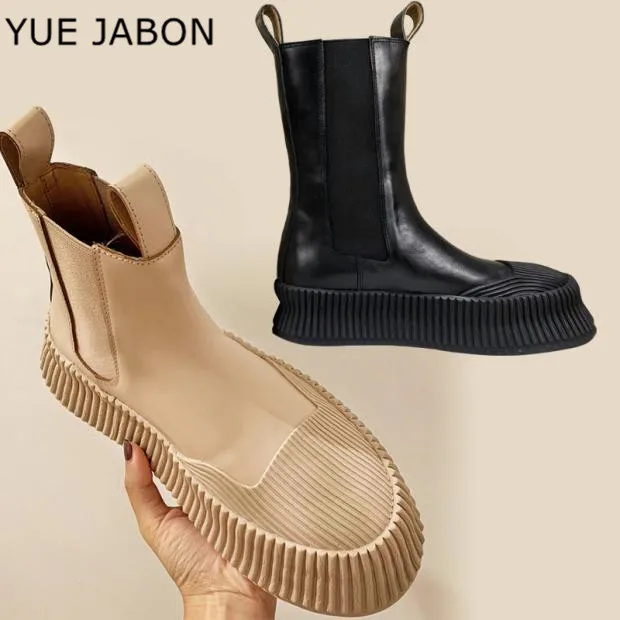 Женские ботинки челси из натуральной кожи, черные или бежевые ботильоны на толстой подошве, обувь из воловьей кожи для весны и зимы
Женские ботинки челси из натуральной кожи, черные или бежевые ботильоны на толстой подошве, обувь из воловьей кожи для весны и зимы