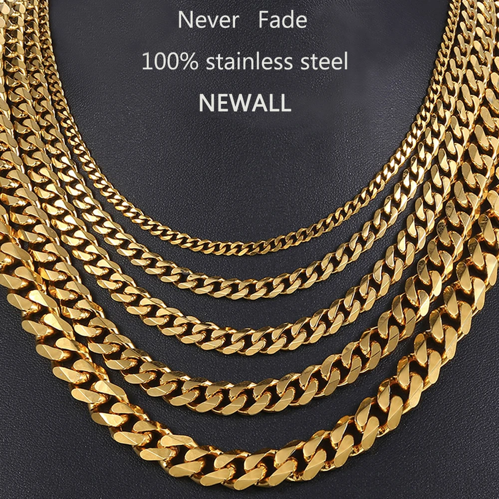 3/5/7/9/11mm jWidth Stainless Steel Men Women Chain Necklace Silver Plated Gold Unisex Cuban Jewelry Wholesale Dropshipping
3/5/7/9/11mm jWidth Stainless Steel Men Women Chain Necklace Silver Plated Gold Unisex Cuban Jewelry Wholesale Dropshipping