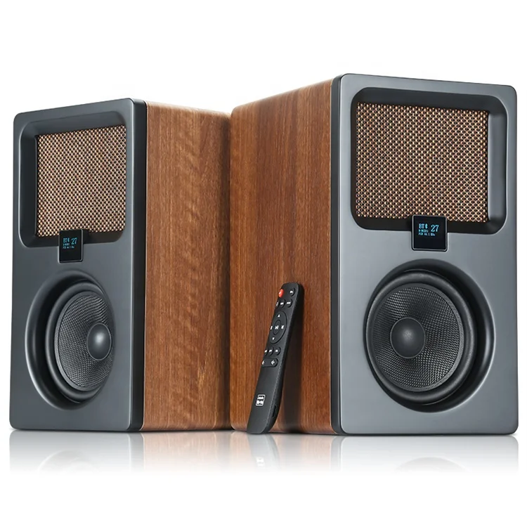 High Power HIFI Sound 2.0 Monitor Wireless Home Bookshelf Audio Speakers With Remote Control
High Power HIFI Sound 2.0 Monitor Wireless Home Bookshelf Audio Speakers With Remote Control