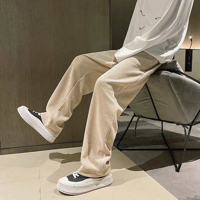Autumn Baggy Corduroy Pants Men Fashion Retro Wide-leg Casual Pants Men Streetwear Loose Hip-hop Straight Pants Mens Trousers
Autumn Baggy Corduroy Pants Men Fashion Retro Wide-leg Casual Pants Men Streetwear Loose Hip-hop Straight Pants Mens Trousers