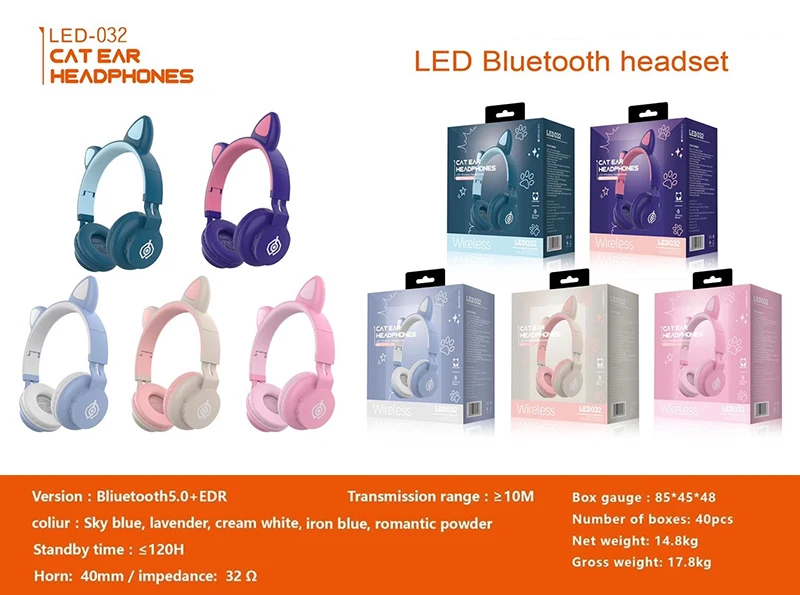 HiFi Bass Stereo Wireless Headphones Bluetooth 5.0 Earphone Cat Ear Headset LED Lights With Microphone For PC Laptop Smartphone
HiFi Bass Stereo Wireless Headphones Bluetooth 5.0 Earphone Cat Ear Headset LED Lights With Microphone For PC Laptop Smartphone