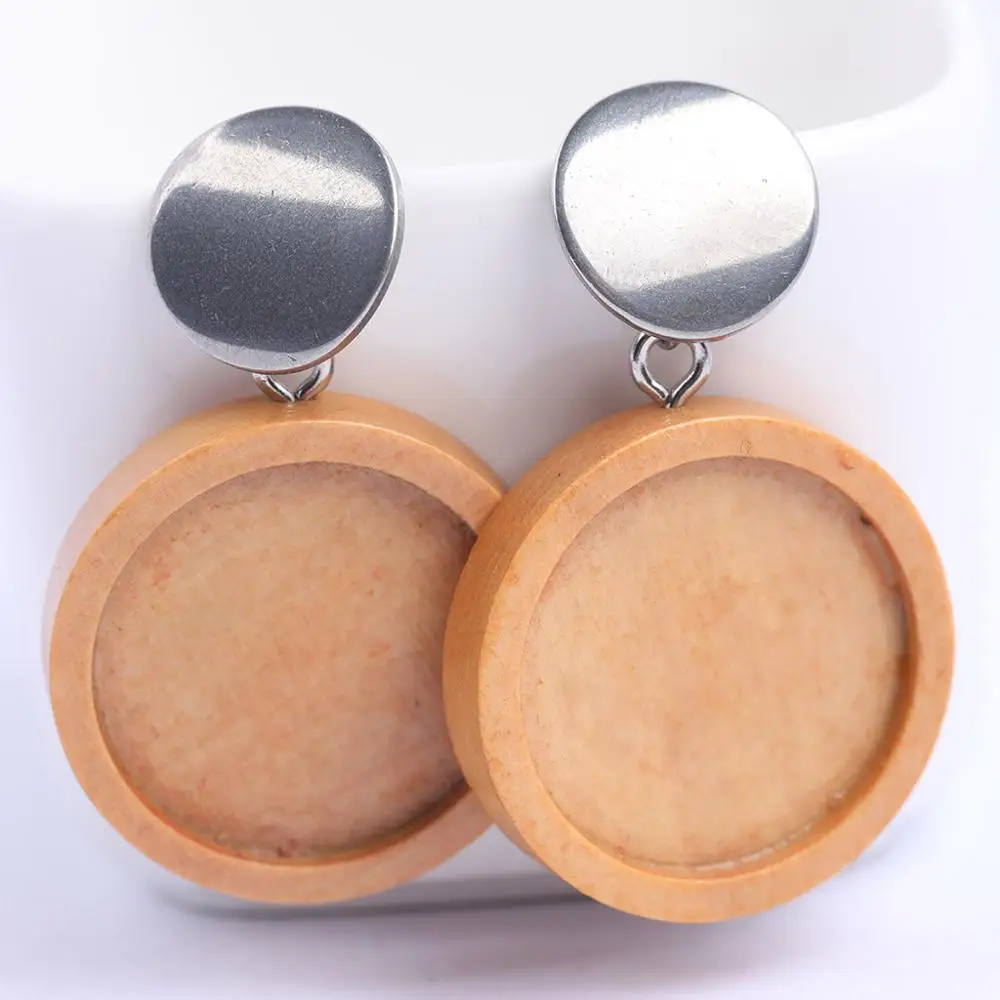 10pcs Fit 20mm Wood Cabochon Earring Base Blanks Diy Stianless Steel Earring Posts Findings For Jewelry Making 
10pcs Fit 20mm Wood Cabochon Earring Base Blanks Diy Stianless Steel Earring Posts Findings For Jewelry Making