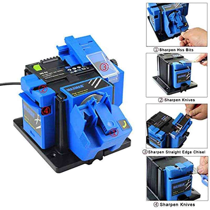 Multifunction Sharpener 96W Household Grinding Tool Sharpener for Knife Twist Drill HSS Drill Scissor Chisel Electric Grinder
Multifunction Sharpener 96W Household Grinding Tool Sharpener for Knife Twist Drill HSS Drill Scissor Chisel Electric Grinder